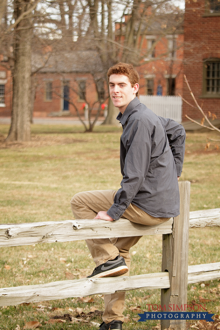 rustic senior portrait setting