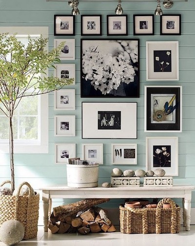 family portrait wall display ideas