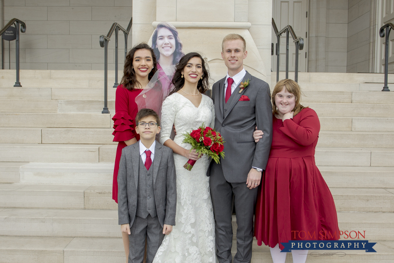 red gray white wedding nauvoo temple