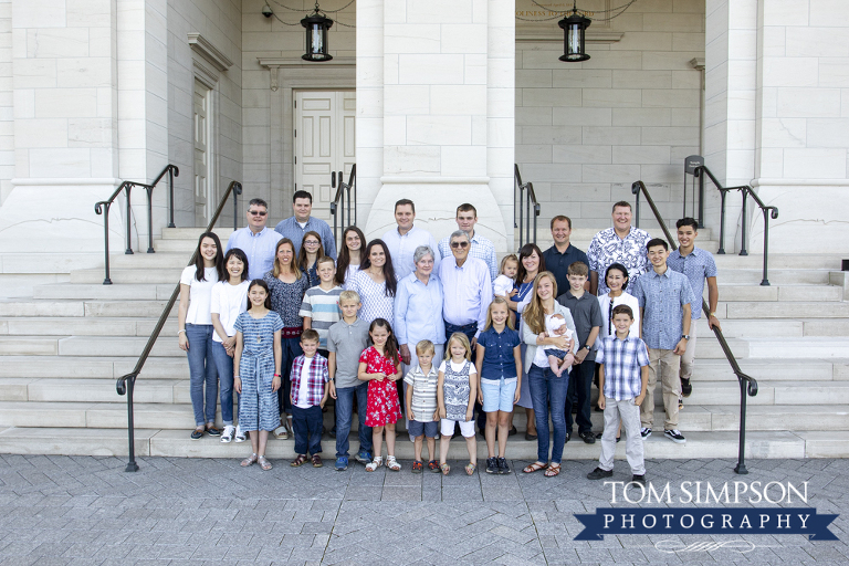 family group on nauvoo temple steps