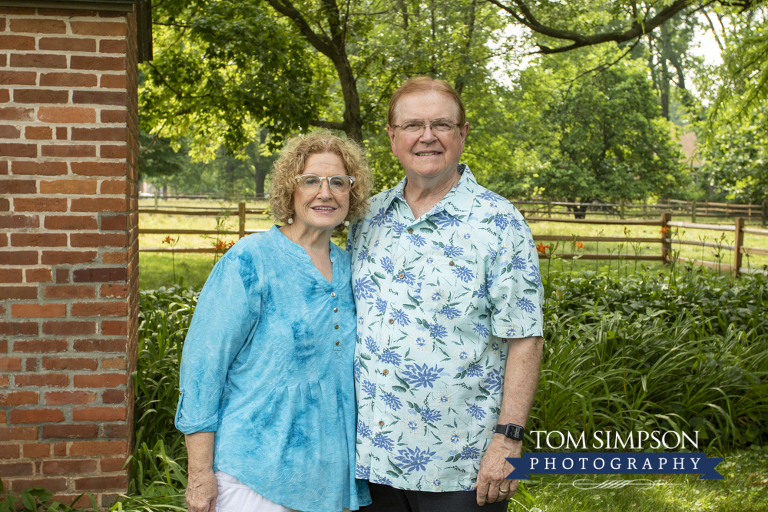 portrait of couple in blue