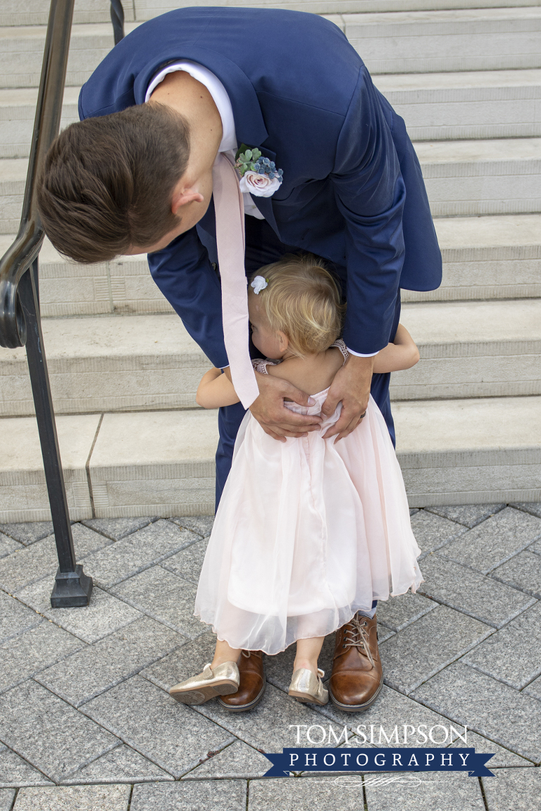 nauvoo temple wedding groom and little girl