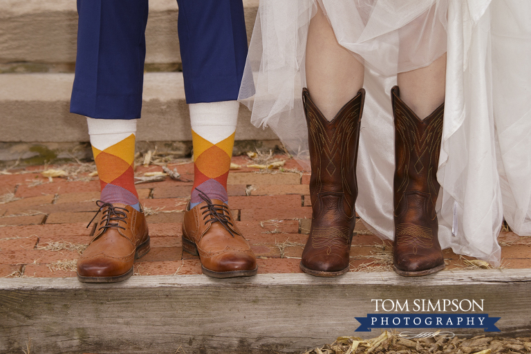 groom socks bride boots