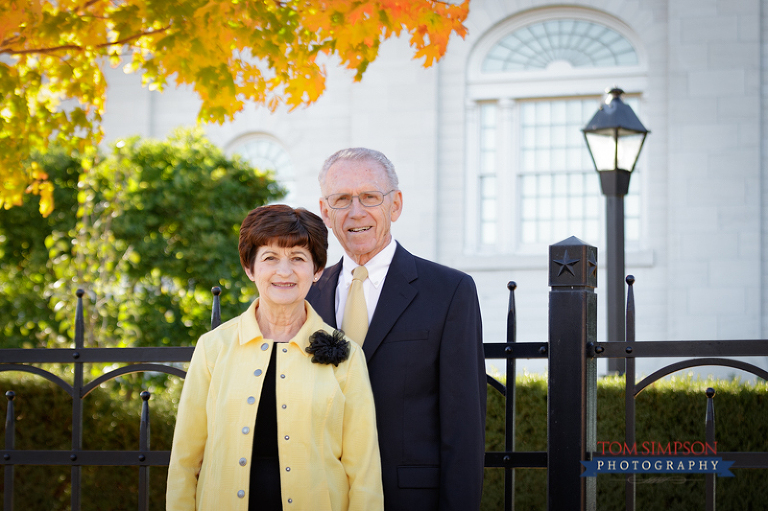 fall missionary couple portrait