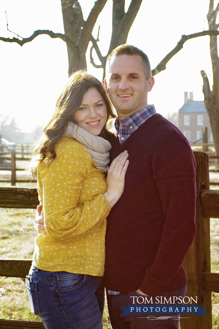 couple hugging fall portrait