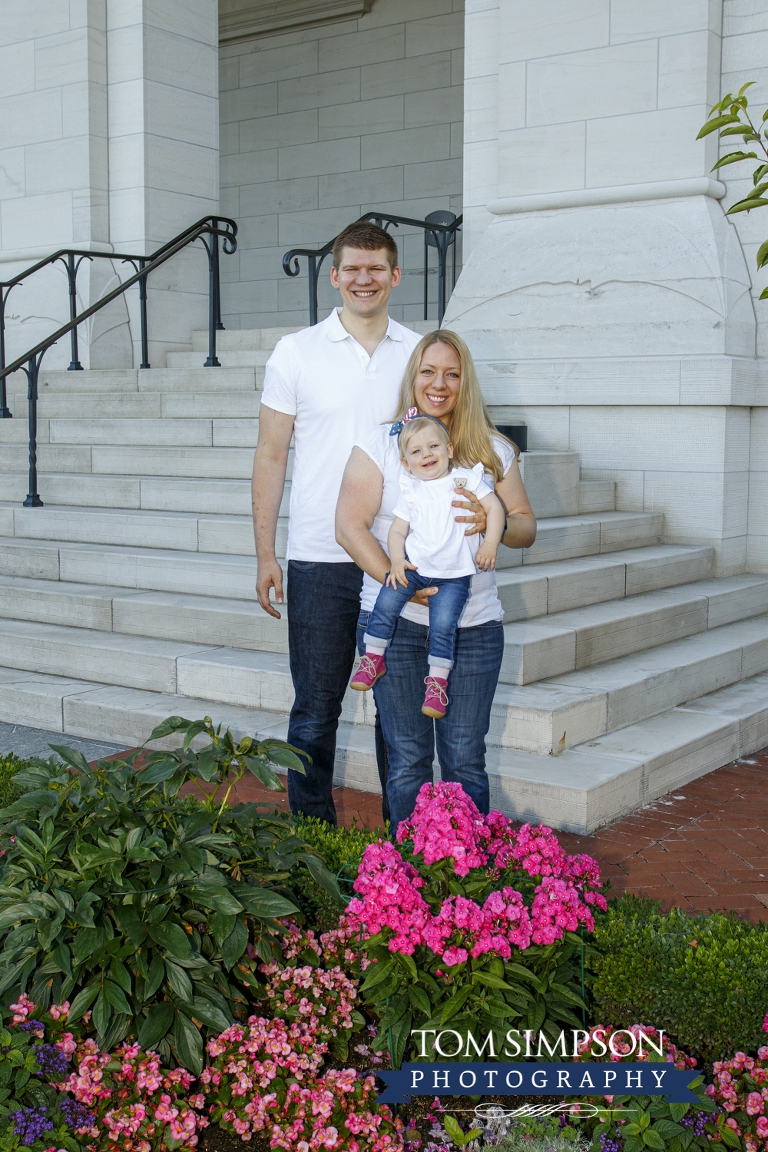 mom dad baby outdoor portrait