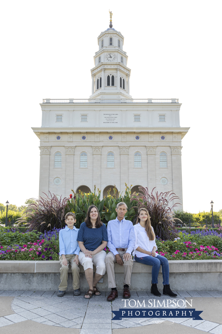 family summer flowers nauvoo temple